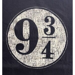 Harry Potter Platform 9 3/4 Hogwarts Express Black Cotton T-shirt Size M